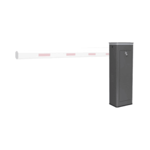 Barrera Vehicular Izquierda / Soporta Brazo ARTICULADO de Hasta 4 Metros / Final de Carrera Ajustable Por Programación / Tiempo de Apertura de 3 Segundos / Con Corona Led Semaforizada