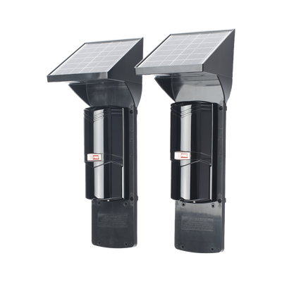 Detector fotoelectrico con celda solar ; DE 2 RAYOS; alcance exterior 60 m / interior 120 m, 4 frecuencias / Para ambientes donde no hay electricidad - Image 2