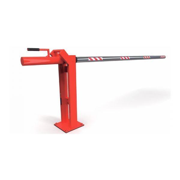 SAXXON EH50L - Barrera manual para control de acceso vehicular / 5 Metros / Brazo de aluminio / REFLEJANTES / Color Rojo - Image 2