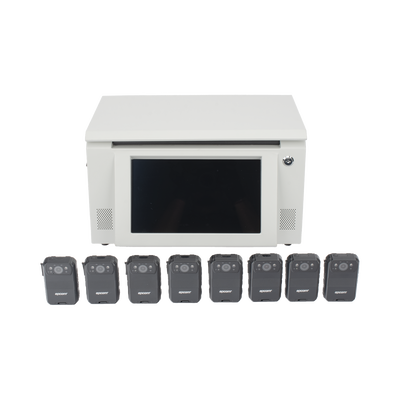 Kit de descarga simultanea para Bodycam | Estación de descarga XMRA8R3 | 8 X Bodycam XMRR3