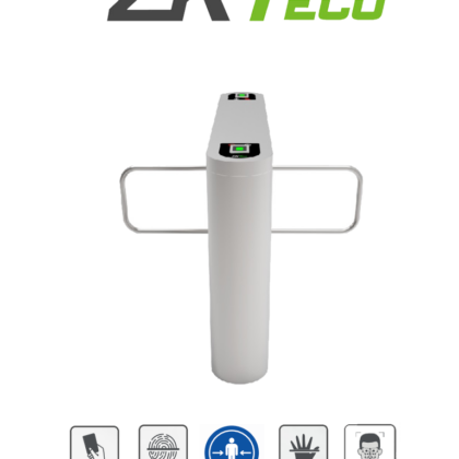 ZKTECO PROENTRANCE SB02FP - Barrera Peatonal Central Bidireccional de Acero Inox / Alto Flujo / 30 personas por Min / Compatible con ZKT0920005 / Incluye 2 lectores de Huella FR1500 + panel inBio206Pro / Requiere Licencia / 01 pz en IZTACALCO