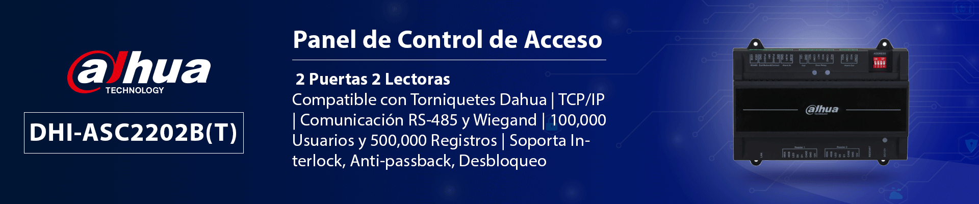 DAHUA DHI-ASC2202B(T) - Panel de Control de Acceso para 2 Puertas 2 Lectoras/ Compatible con Torniquetes Dahua/ TCP/IP/ Comunicación RS-485 y Wiegand/ 100,000 Usuarios y 500,000 Registros/ Soporta Interlock, Anti-passback, Desbloqueo Remoto/ - Image 6