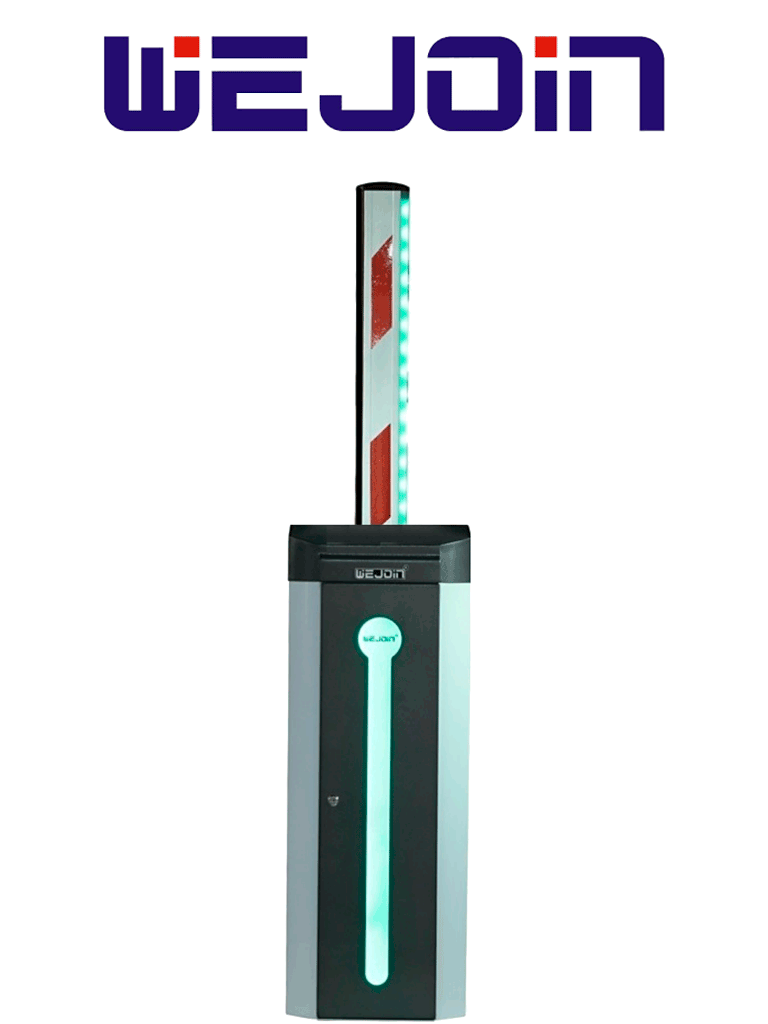 WEJOIN WJCB120VFIR33LED – Barrera Vehicular Derecha con Led / Alto flujo / Motor 24 VDC / Brazo Rectangular de 3 Metros / Velocidad 3 Segundos / Dirección Ajustable