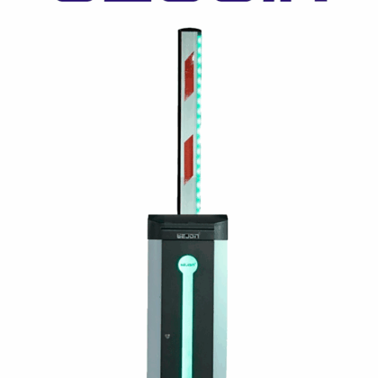 WEJOIN WJCB120VFIR34LED - Barrera Vehicular Derecha con Led / Alto flujo / Motor 24 VDC / Brazo Rectangular de 4 Metros / Velocidad 3 Segundos / Dirección Ajustable