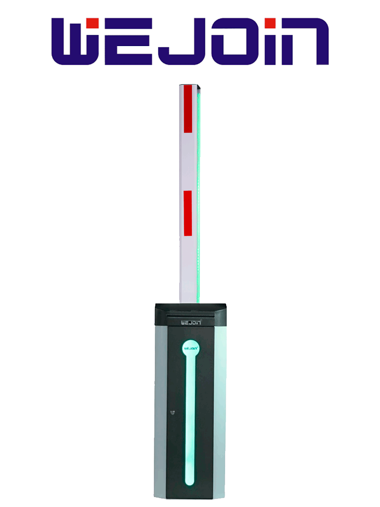 WEJOIN WJCB120VFIR56LED – Barrera Vehicular Derecha con Led / Alto flujo / Motor 24 VDC / Brazo Octagonal de 6 Metros / Velocidad 5 Segundos / Dirección Ajustable