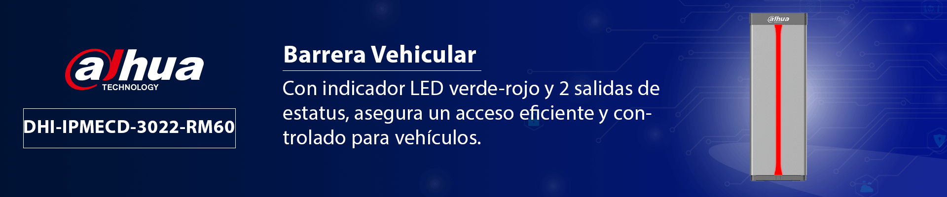 Dahua DHI-IPMECD-3022-RM60 - Barrera vehicular para brazo de 6 m, con indicador de estado LED verde-rojo, soporte para 5 millones de ciclos y 2 salidas de estatus para apertura y cierre del brazo. - Image 2