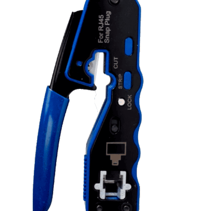 TCE LN-NET-EP670 - Herramienta de Corte y Terminado para Plugs Pass Through RJ45, Acero al Carbón, Mango Ergonómico ABS + TPR.