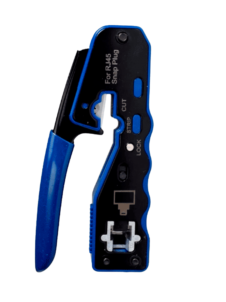TCE LN-NET-EP670 - Herramienta de Corte y Terminado para Plugs Pass Through RJ45, Acero al Carbón, Mango Ergonómico ABS + TPR.