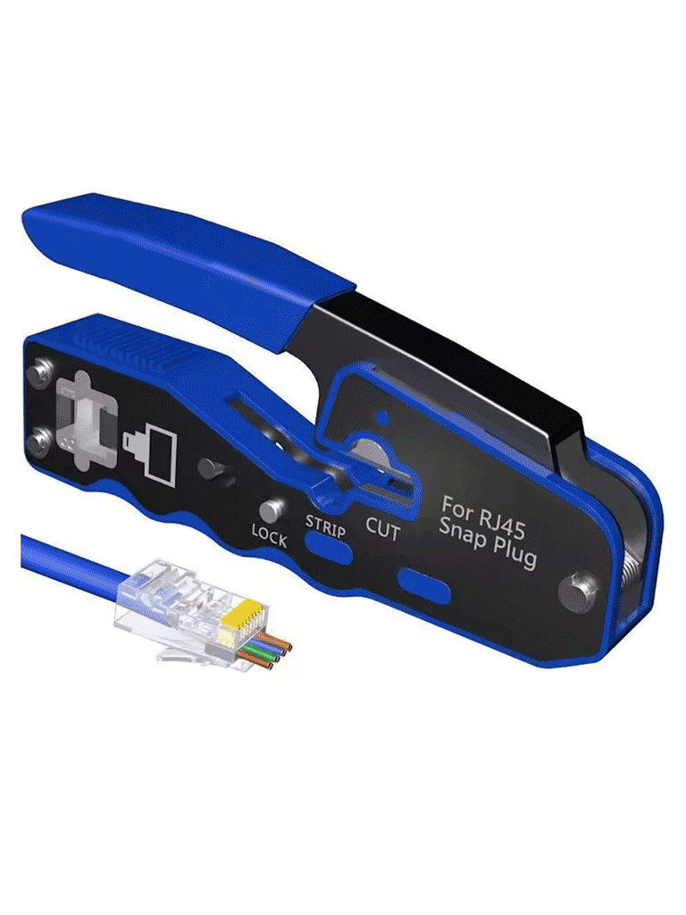 TCE LN-NET-EP670 - Herramienta de Corte y Terminado para Plugs Pass Through RJ45, Acero al Carbón, Mango Ergonómico ABS + TPR. - Image 3