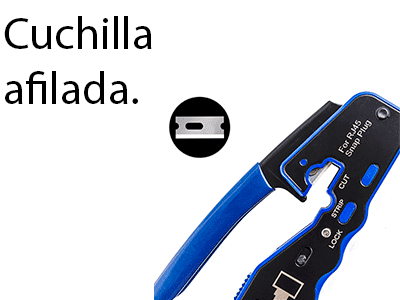 TCE LN-NET-EP670 - Herramienta de Corte y Terminado para Plugs Pass Through RJ45, Acero al Carbón, Mango Ergonómico ABS + TPR. - Image 7