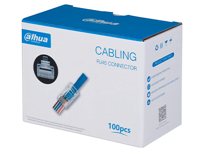 PLUG PASS THROUGH RJ45 CAT5E PFM976-531-PT DAHUA CAJA CON 100 PLUGS - Image 3