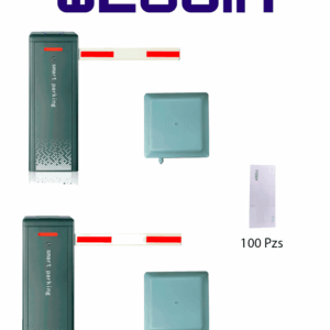 WEJOIN WJDZE2 Paquete para Solución de Acceso Vehicular Incluye: 2 Barreras Vehiculares de 4.5M, 2 Lectoras UHF de 6M y 100 Tags Adheribles