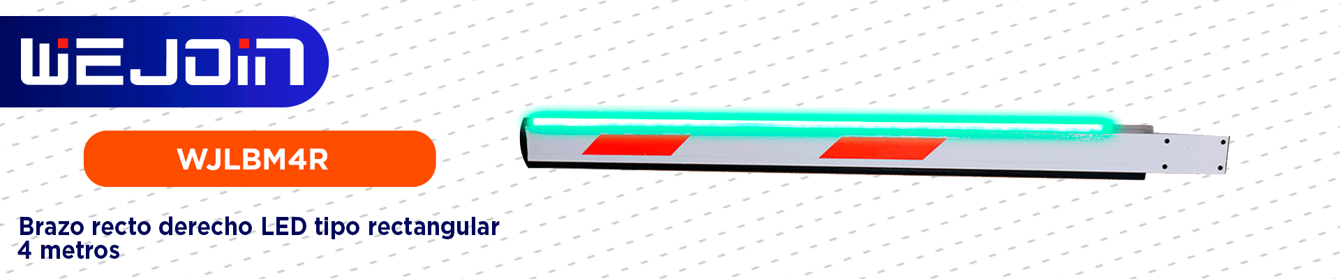 WEJOIN WJLBM4R - Brazo recto derecho LED tipo rectangular de 4 metros / Compatible con barrera LED derecha - Image 4