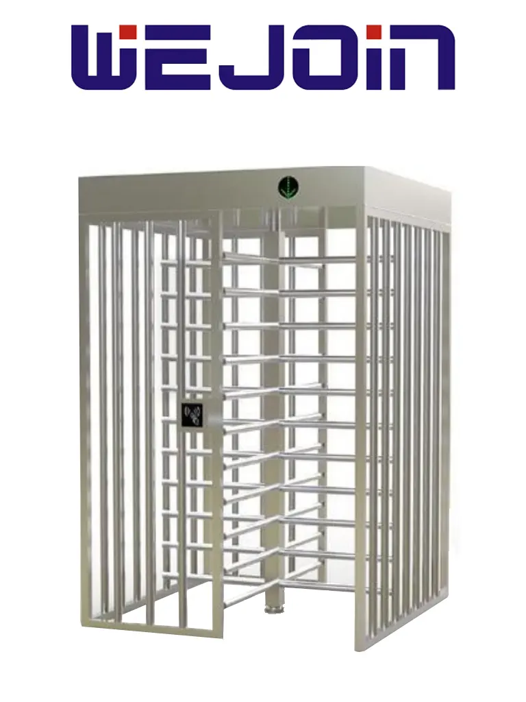 WEJOIN WJFTH603B - Torniquete Sencillo de Cuerpo Completo Bidireccional en Acero 304 Inoxidable para Exterior 5 Millones de Ciclos pase 25-35 Personas por Minuto Compatible con Controles de Acceso