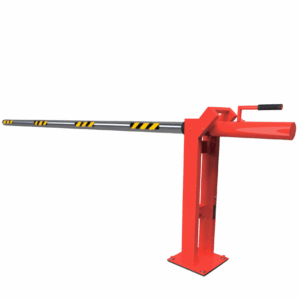 SAXXON EH60L - Barrera manual para control de acceso vehicular / 6 Metros / Brazo de aluminio / REFLEJANTES / Color rojo