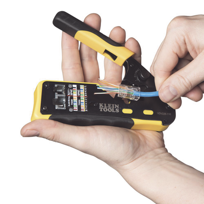 Ponchadora/Pelacables/Cortacables con Matraca para Conectores Pass-Thru RJ45 y Conectores Estándar RJ11/RJ12. - Image 5