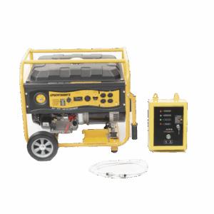 Generador a Gasolina / Planta de Emergencia con Encendido Automático, 6.5KW, 220Vac 2 Fases, Jaula con Ruedas para Fácil Traslado