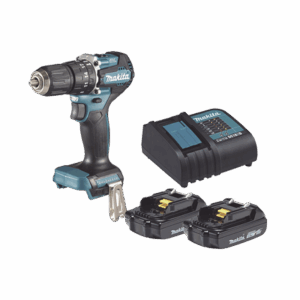 Rotomartillo/Taladro Inalámbrico SIN CARBONES, Broquero de 1/2", 1,700 RPM, 18V, Torque: 42 N.m C/2 Bat. (1.5Ah) y Cargador.