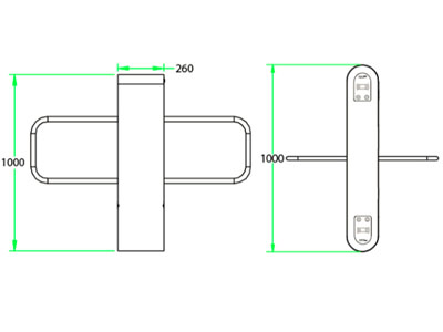 ZKTECO PROENTRANCE SB02FP - Barrera Peatonal Central Bidireccional de Acero Inox / Alto Flujo / 30 personas por Min / Compatible con ZKT0920005 / Incluye 2 lectores de Huella FR1500 + panel inBio206Pro / Requiere Licencia / 01 pz en IZTACALCO - Image 4
