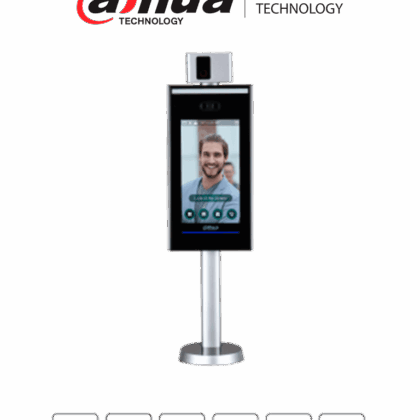 DAHUA DHI-ASI7223X-A-V1-T1 - Control de Acceso con Reconocimiento Facial  y Medición de Temperatura/ Pantalla touch de 7 Pulgadas/ Soporta 100,000 Usuarios, 100,000 Rostros, 100,000 Tarjetas, 300,000 Registros/ Montaje en Torniquete/