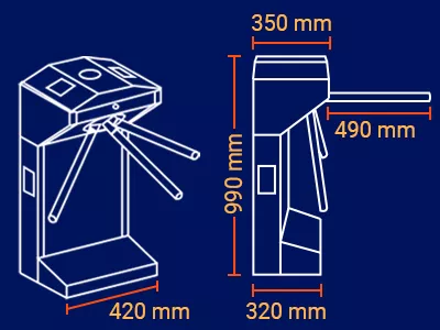 WEJOIN WJTS213 - Torniquete Automático Industrial Servo Motor 3M Ciclos Bidireccional Alto Flujo Acero Inoxidable LED Sin Contacto Exterior Protegido Compatible con Cualquier Control de Acceso - Image 7