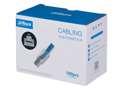 DAHUA DH-PFM976-631-PT - Caja con 100 Plugs Pass through RJ45 Cat6/ Chapado de Oro de 15 U"/ Clasificación de Resistencia al Fuego UL94V-2 / - Image 3