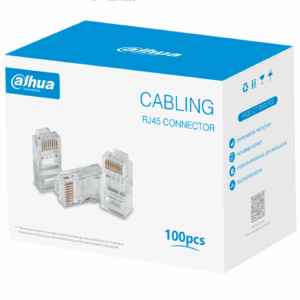 DAHUA DH-PFM976-631 - Caja con 100 Plugs RJ45 Cat6/ Chapado de Oro de 15 U"/ Clasificación de Resistencia al Fuego UL94V-2/