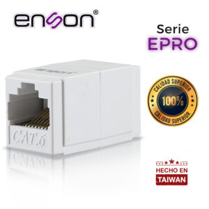 COPLE RJ45 ENSON EPRO-COP6 HEMBRA-HEMBRA CAT6 IDEAL PARA UNIR DE DOS SEGMENTOS DE CABLE UTP YA TERMINADOS