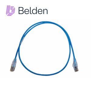 PATCH CORD DIAMETRO REDUCIDO UTP CAT6+ BELDEN C6D1106002 / INTERIOR / AZUL / 4 PARES / 28 AWG / FORRO PVC / CMR / 2 PIES 0.6 METROS