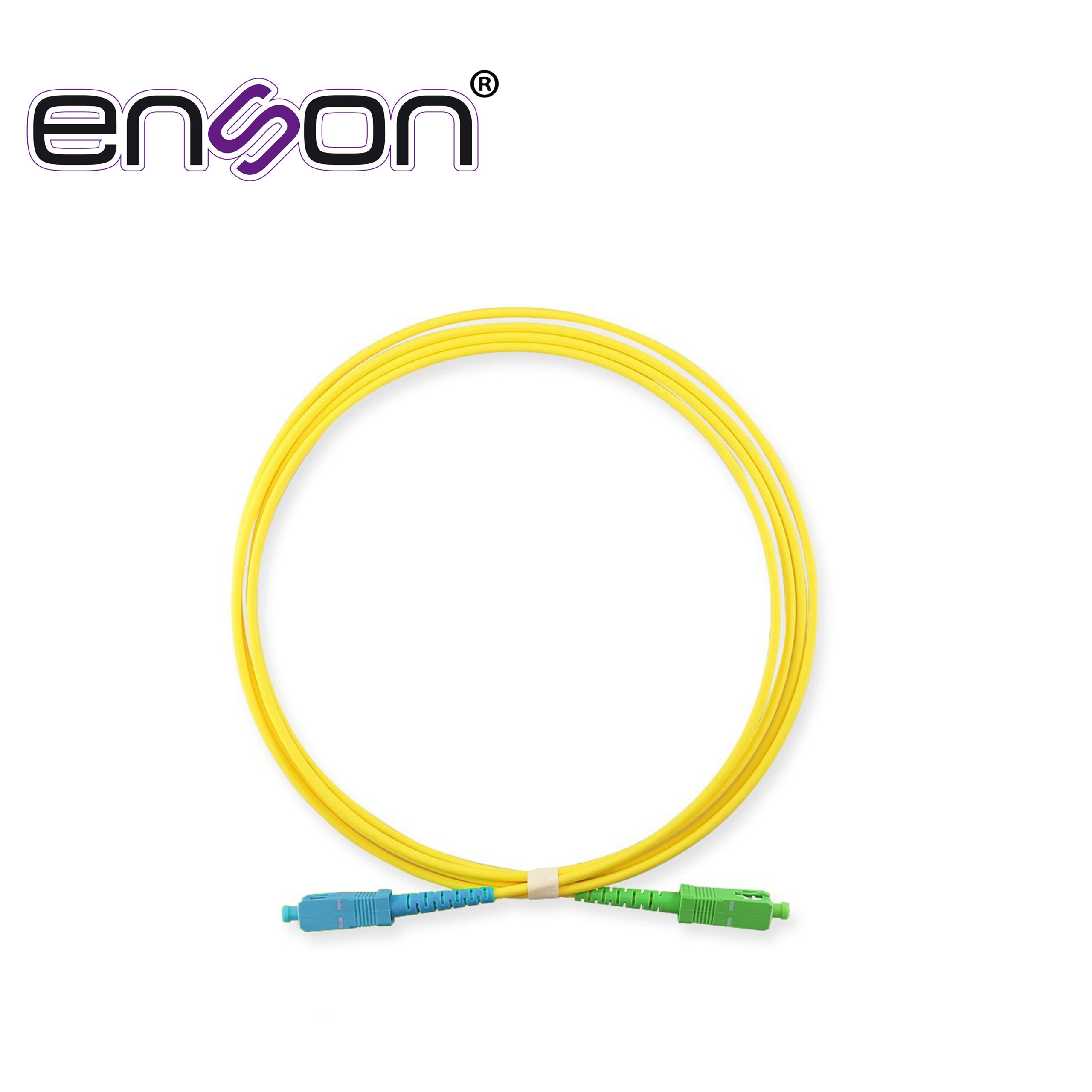 JUMPER DE FIBRA ÓPTICA ENSON ENS-JUMP-UPC-APC MONOMODO SC/UPC A SC/APC SIMPLEX COLOR AMARILLO 2 METROS TIPO OS2