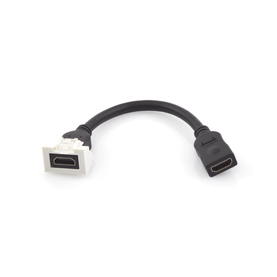 Adaptador HDMI con Pigtail Hembra-Hembra, Para vídeo 720, 1080p, 4K UHD Compatible con Faceplates MAX Siemon de 2 salidas, Color Blanco - Image 2