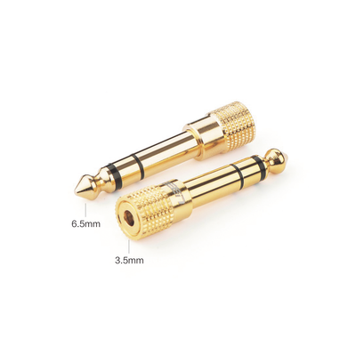 Adaptador (Convertidor) de Audio 3.5mm Hembra a 6.5mm Macho / Plug & Play / Superficie de Rosca Antideslizante / Calidad de sonido sin pérdidas - Image 4