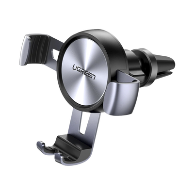 Soporte de Celular para Automóvil en Rendija de Ventilación / Sistema de Gravedad / Rotacion de 360° /Angulo Multiple / Almohadillas de Goma Antideslizantes / Amplia Compatibilidad con dispositivos de 4” a 7” / Color Negro