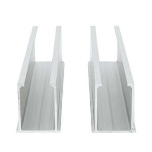 Juego de 2 Mini Rieles De Aluminio para Montaje de Módulos Solares en Techo (Instalación plana 0°). Incluye 4 Tornillos Perforantes.
