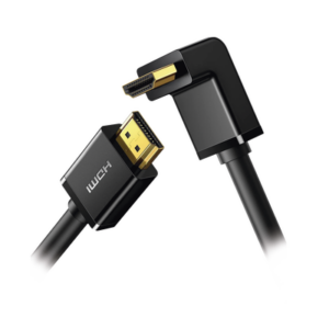 Cable HDMI 2.0  en Angulo de 90°  / 3 m / 4K@60Hz / HDR / 3D / HEC (Canal Ethernet HDMI) / ARC (Canal de Retorno de Audio / CEC / 32 canales de Audio / HDCP 2.2 / Dolby Atmos / 18 Gbps / Blindaje Múltiple