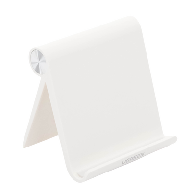 Soporte de Escritorio para Telefono Celular / Ajustable de 0° a 100° / Goma Antiarañazos / Antideslizante / Amplia Compatibilidad con dispositivos de 4'' a 7.9'' / Plegable / ABS / Color Blanco - Image 5