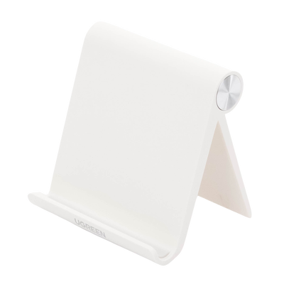 Soporte de Escritorio para Telefono Celular / Ajustable de 0° a 100° / Goma Antiarañazos / Antideslizante / Amplia Compatibilidad con dispositivos de 4'' a 7.9'' / Plegable / ABS / Color Blanco - Image 4