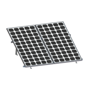 Montaje para 2 Paneles Solares, Riel "8" de 2700mm para Módulos con Espesor de 30-35mm, Velocidad de Viento Máx. 136km/h