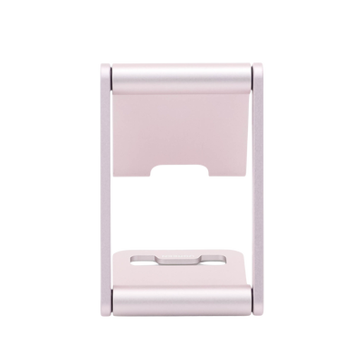 Soporte para Teléfono Celular de Aluminio / Angulo Ajustable / Amplia Compatibilidad con dispositivos de 4.7'' a 7.9'' / Antideslizante / Antiarañazos / Plegable / Color Rosa - Image 4