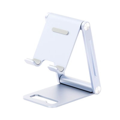 Soporte para Teléfono Celular de Aluminio / Angulo Ajustable / Amplia Compatibilidad con dispositivos de 4.7'' a 7.9'' / Antideslizante / Antiarañazos / Plegable / Color Azul - Image 5