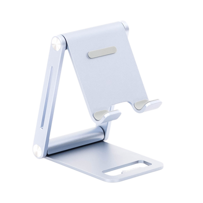 Soporte para Teléfono Celular de Aluminio / Angulo Ajustable / Amplia Compatibilidad con dispositivos de 4.7'' a 7.9'' / Antideslizante / Antiarañazos / Plegable / Color Azul - Image 6