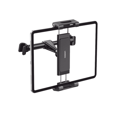 Soporte de Celular para Reposacabezas de automóvil / Compatibilidad con dispositivos de 4.7'' a 12.9'' / Ajustable de 101-144mm / Rotación de 360° / Goma Anti-Arañazos / Diseño Plegable / Anti Vibración / Aluminio + - Image 2