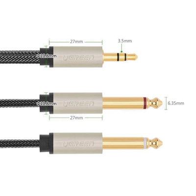 Cable de Audio Premium de 3.5 mm a 6.35mm / Blindaje Interior Múltiple / Transferencia de Audio sin Pérdidas / 5 Metros / Caja de Aleación de Zinc / Amplia Compatibilidad. - Image 4