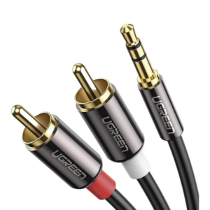 Cable Audio Premium Jack 3.5mm a 2 RCA / 10 Metros / Flexible / Doble Blindaje / Transferencia de Audio sin Pérdidas / Caja de Aleación de Cobre / Amplia Compatibilidad / Diseño Duradero.