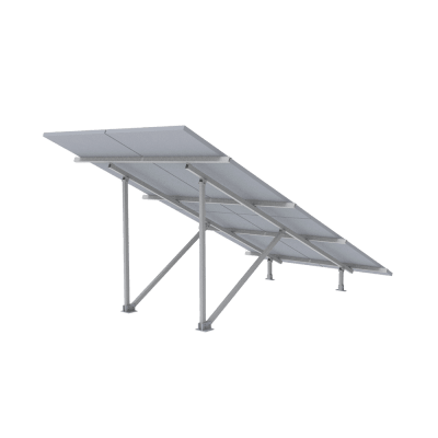 Montaje para Panel Solar 2X2, Riel 5 de 2700mm para Módulos con Espesor de 30-35mm, Vel. de Viento Máx. 136km/h