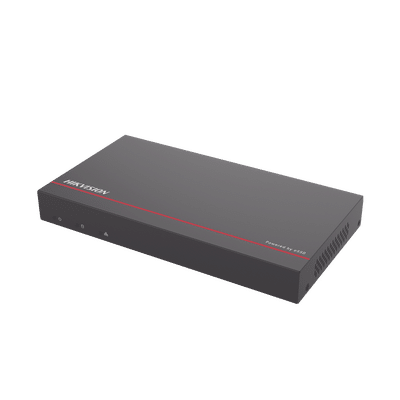 NVR + eSSD / 4 Megapixel / 8 Canales IP / 8 Puertos PoE+ / eSSD de 1 TB / ACUSENSE / Diseño Compacto y Cero Ruido