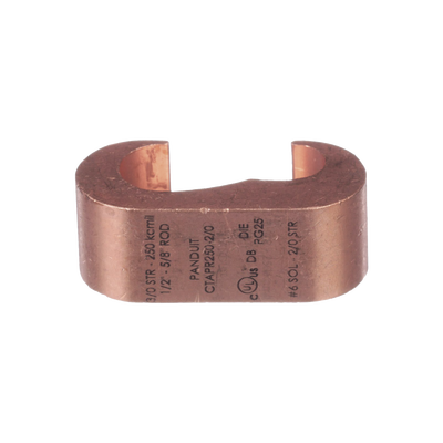 Conector de compresión a tierra de cobre Panduit CTAPR2/0-2-L, 1Pz