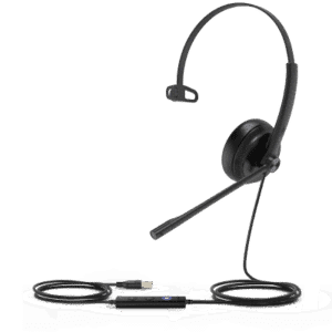 Diadema Alámbrica UH34 Mono USB / 3.5mm Teams de Yealink con Almohadillas de Cuero