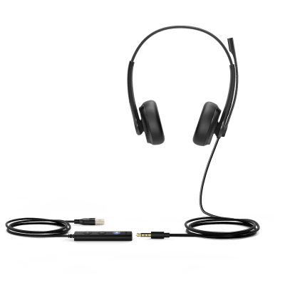 Diadema USB Alámbrica Yealink UH34 Dual Teams C/ Almohadillas de Cuero Compatible con Teléfonos IP Yealink y Computadoras - Image 3