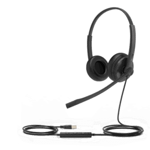 Diadema Alámbrica UH34 Dual de Yealink USB Compatible con Teléfonos IP y Computadoras.